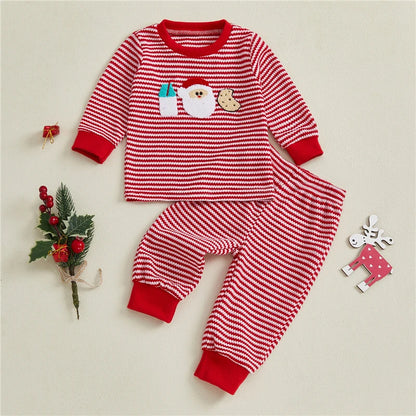 Pyjama de Noël Bébé « Bisous du Père Noël » | Ensemble 2 pièces | Cozy