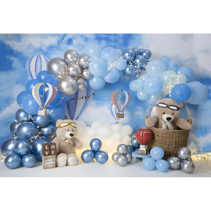 Toile de Fond -Bleu Argenté