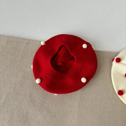 Béret Tricoté Champignon pour Bébé – Bonnet Hiver Mignon et Douillet