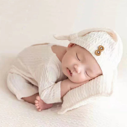 Ensemble Barboteuse + Bonnet – Tenue Complète Shooting Nouveau-Né™