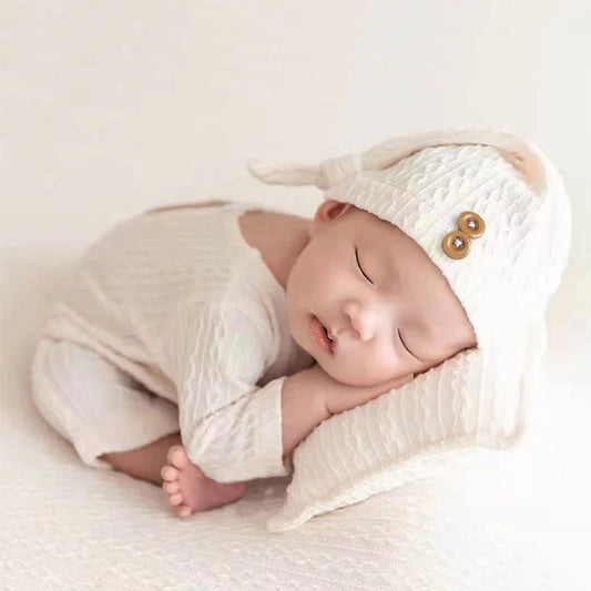 Ensemble Barboteuse + Bonnet – Tenue Complète Shooting Nouveau-Né™