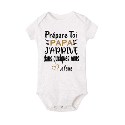 Body annonce grossesse “Prépare-toi Papa, j’arrive dans quelques mois !”