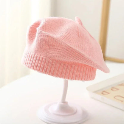 Béret Tricoté pour Bébé – Bonnet Doux Automne-Hiver en Couleurs Tendances