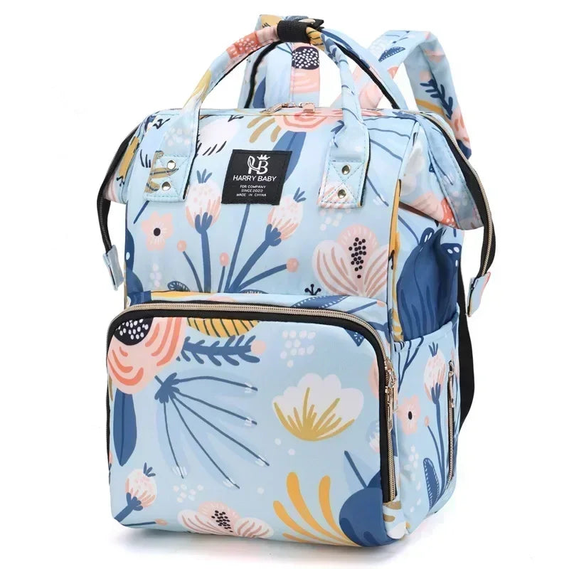 Sac à Langer “Allié des Sorties” – Imperméable, Ultra Léger & Grande Capacité (Motif Floral)