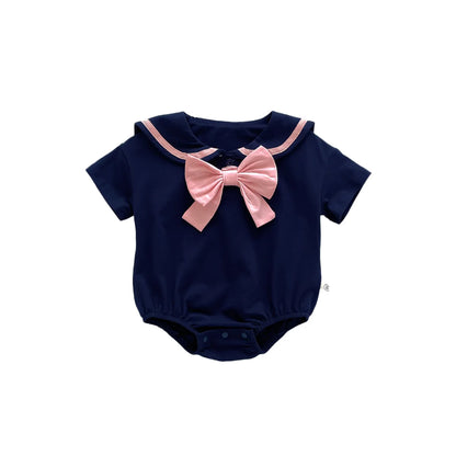 Body Bébé Fille Style Marin & Nœud - Idéal Séances Photo Maison ™