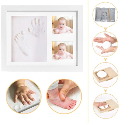 Kit Empreinte Bébé DIY Cadre Blanc – Souvenir & Prop Studio™
