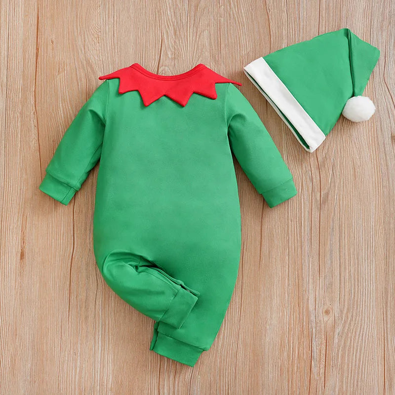 Combinaison de Noël Lutin Douillet – Tenue Bébé Unisexe 0-18 Mois