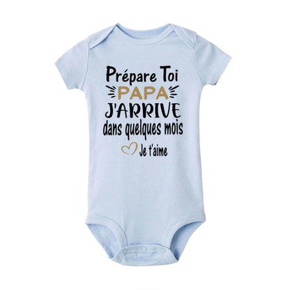Body annonce grossesse “Prépare-toi Papa, j’arrive dans quelques mois !”