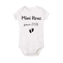 Body Bébé "Baby 2026" Noir Avec Texte Blanc - Annonce Grossesse Originale, Unisexe, Pressions Pratiques - 2