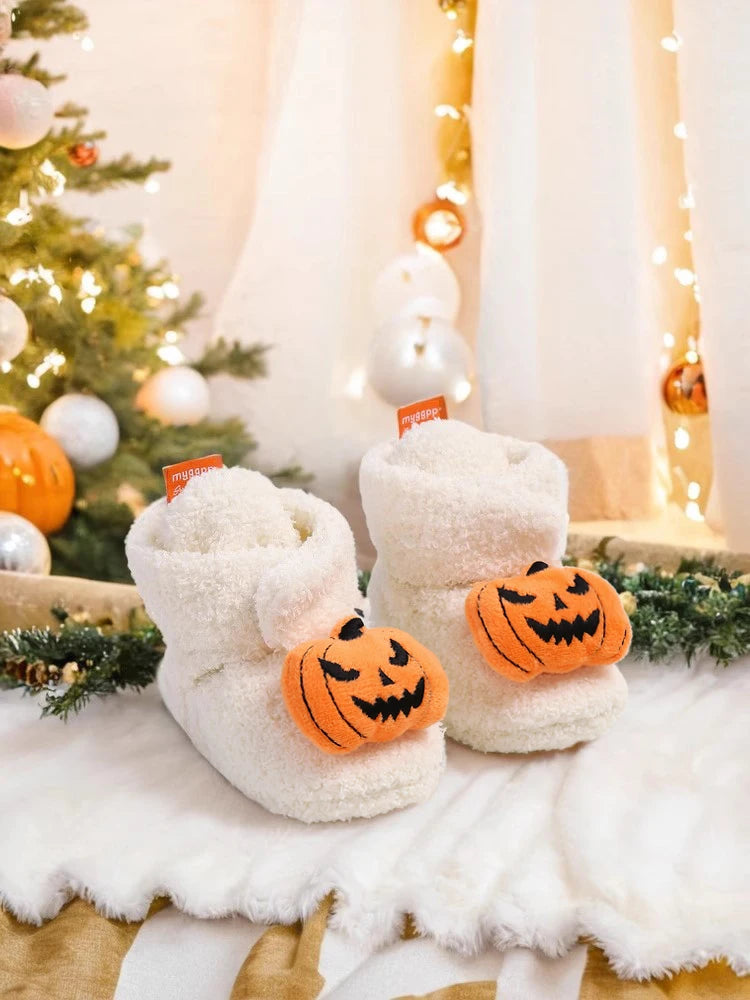 chaussons citrouille bébé Halloween