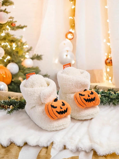 chaussons citrouille bébé Halloween