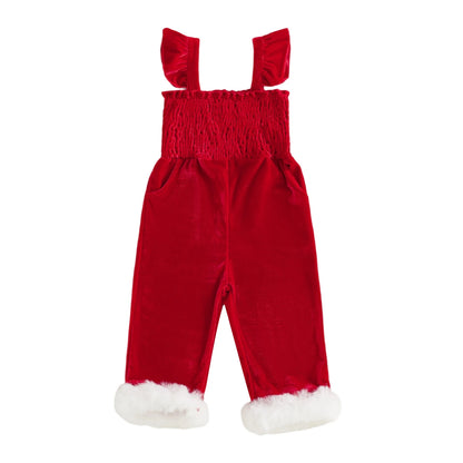 Salopette Noël Velours Rouge | Festive