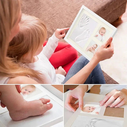Kit Empreinte Bébé DIY Cadre Blanc – Souvenir & Prop Studio™