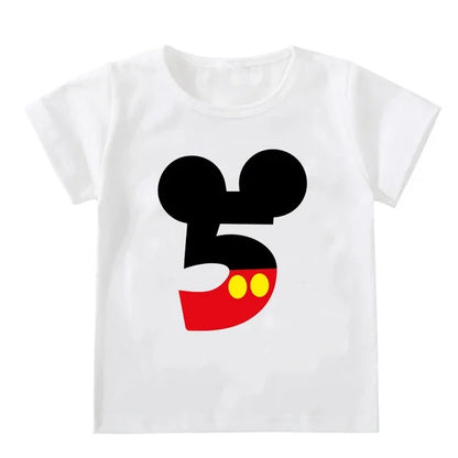 T-shirt Anniversaire Enfant Mickey Mouse - Magie & Photos Souvenirs