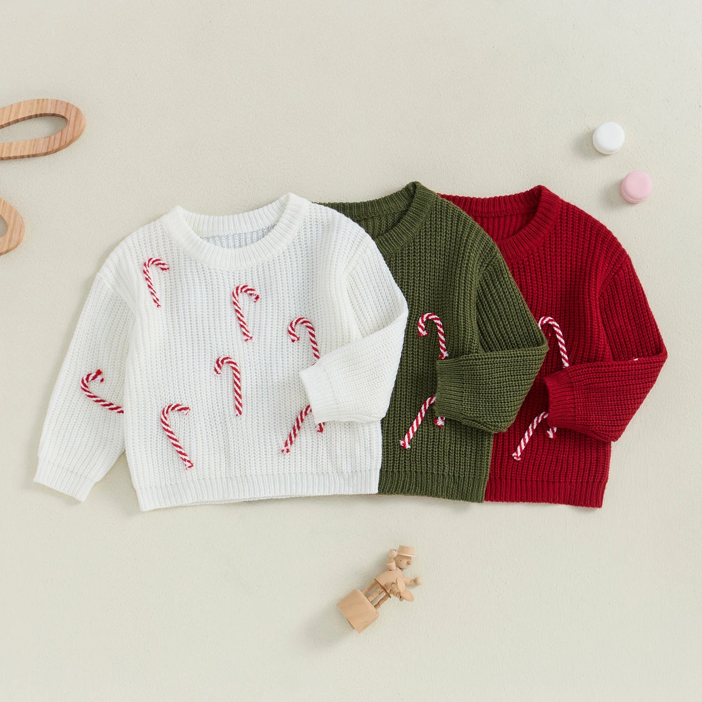 Pull de Noël Bébé "Douce Canne Sucrée" - Tricot Chaud & Féérique | Cosy