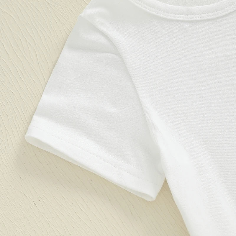 Ensemble d’Été Bébé Garçon – T-shirt Voilier Brodé + Short Rayé | Tenue Plage Confort & Style