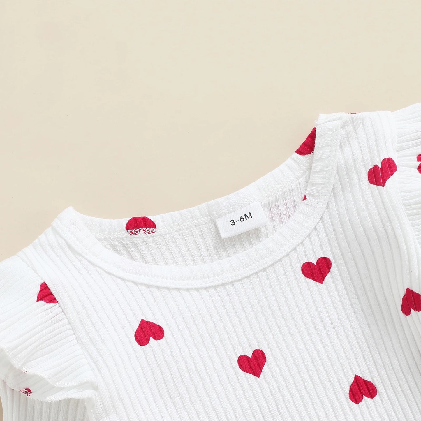 Ensemble bébé fille cœurs - Body & jupe bretelles (2 pièces) | Adorable