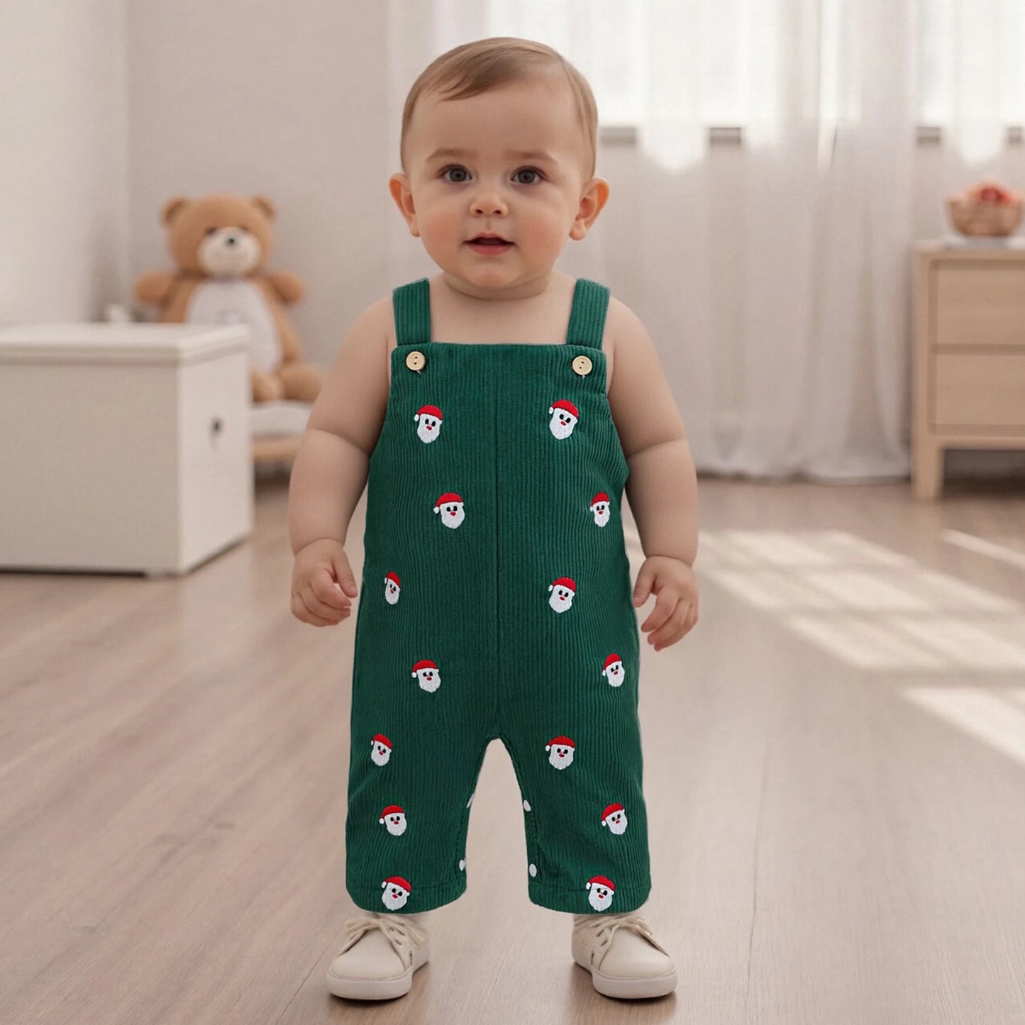 Salopette Velours Noël -et Petit Renne Caramel | Festif