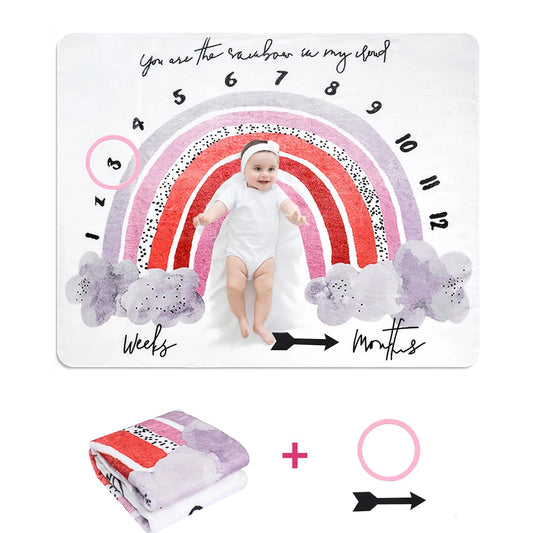 Couverture étape bébé – Souvenirs de croissance | Flanelle