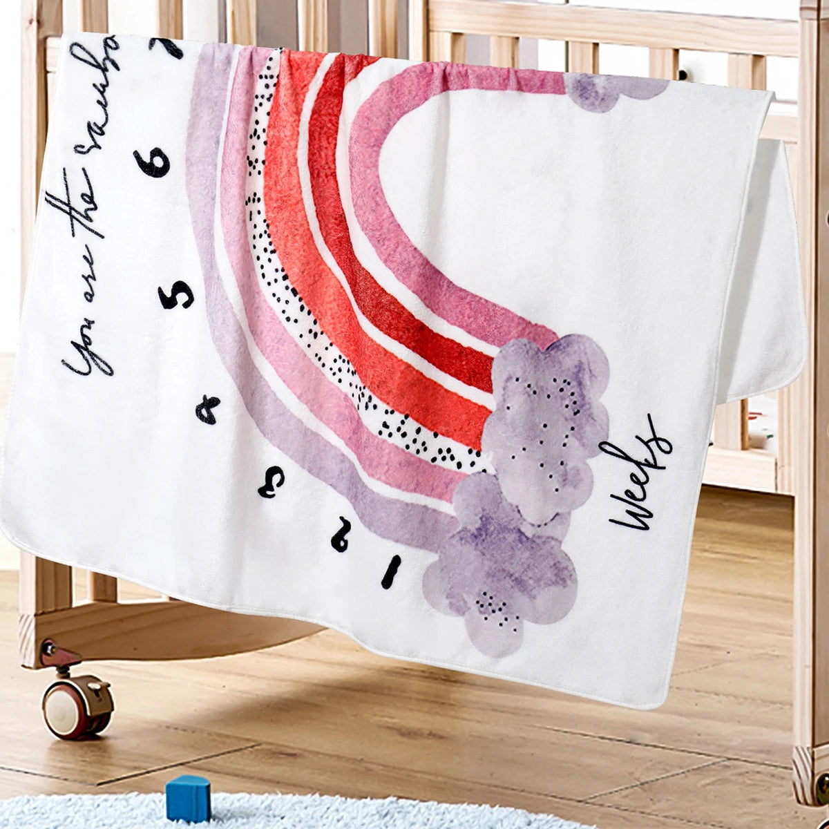 Couverture étape bébé – Souvenirs de croissance | Flanelle