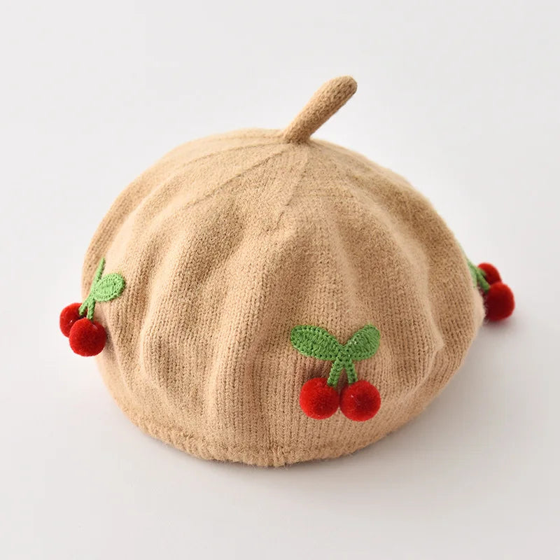 ChapeauTricoté Cerises pour Bébé
