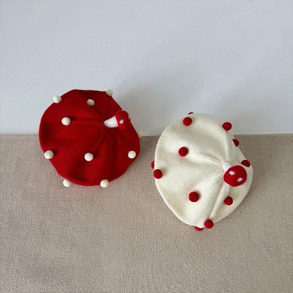 Béret Tricoté Champignon pour Bébé – Bonnet Hiver Mignon et Douillet