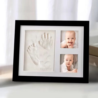 Kit Empreinte Bébé DIY Cadre Noir – Cadeau Naissance Photo™
