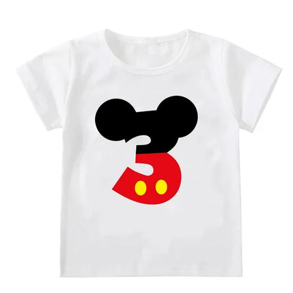 T-shirt Anniversaire Enfant Mickey Mouse - Magie & Photos Souvenirs