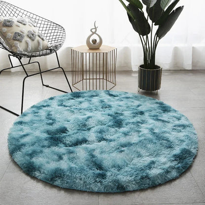 Tapis Rond Peluche Nuage