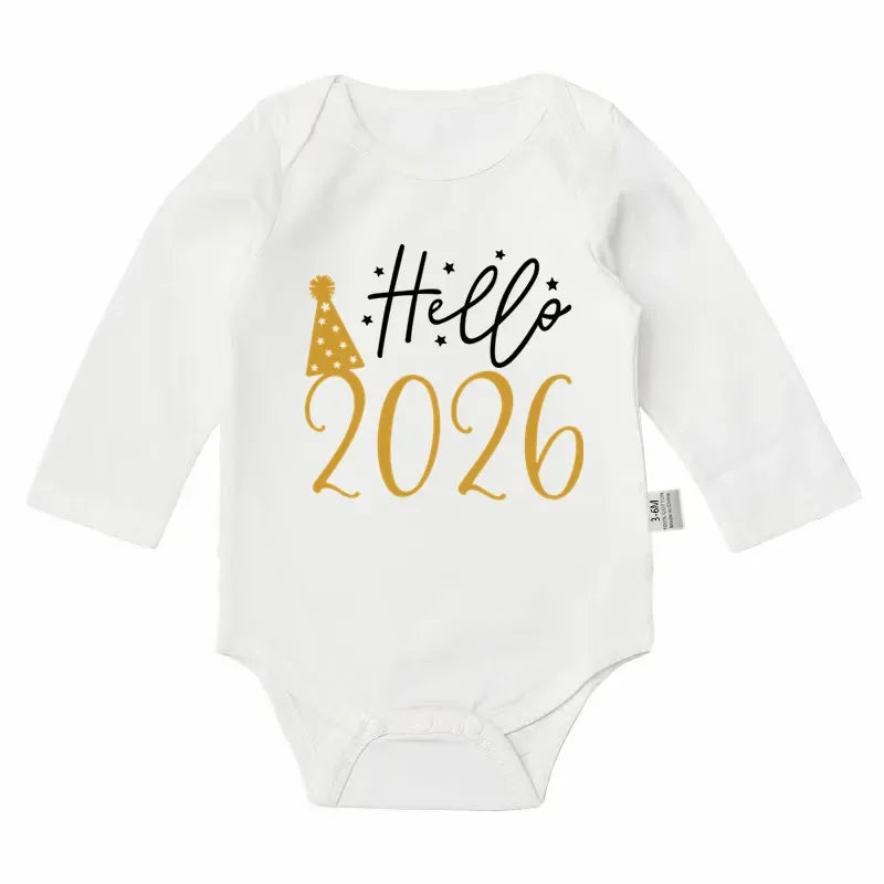 Body Bébé "Hello 2026" - Tenue Nouvel An | Coton Douceur