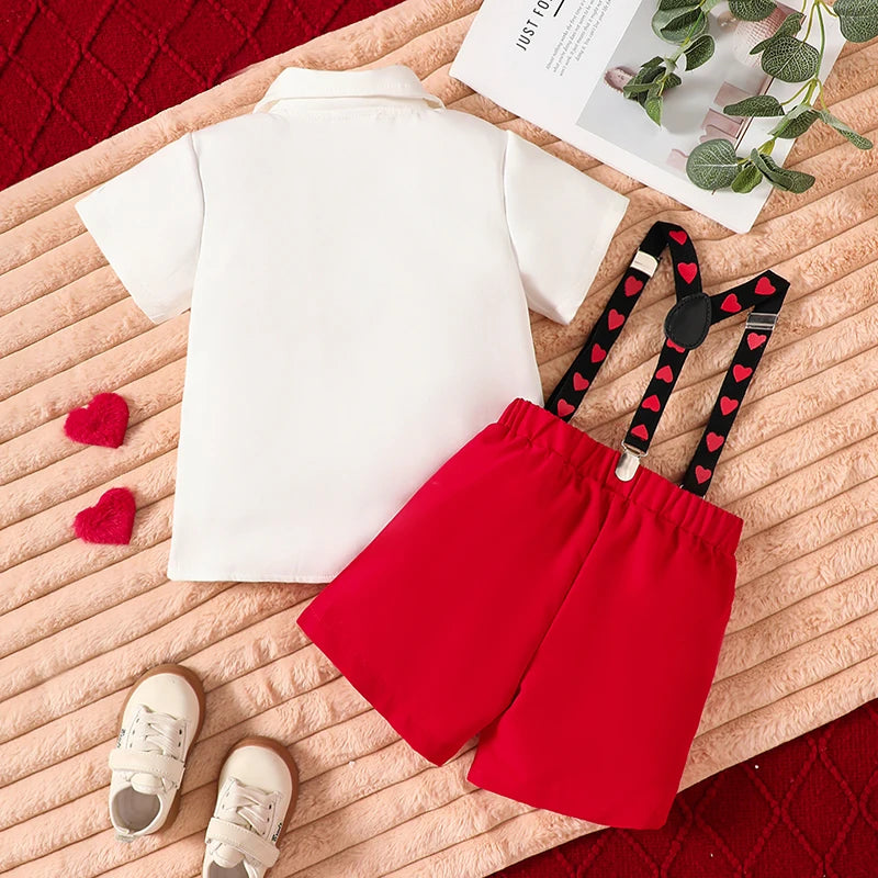 Ensemble garçon Saint-Valentin – Petit gentleman plein d'amour (1 à 6 ans) | Élégant