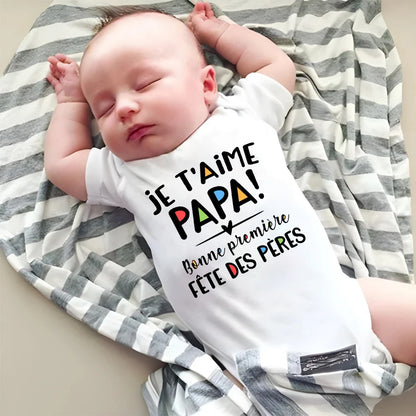 Body Bébé Je T'aime PAPA Première Fête des Pères Photo Bébé™