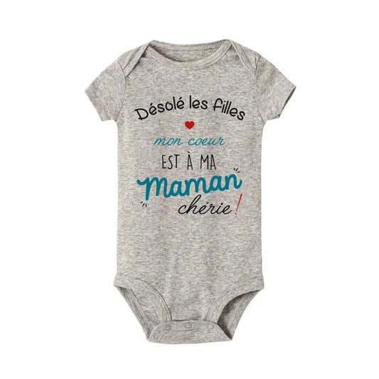 Body Bébé Mon Cœur est à Maman