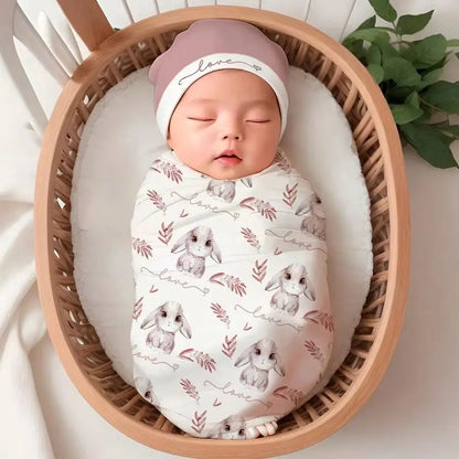 Ensemble emmaillotage + bonnet nouveau-né (2 pièces) | Cocooning