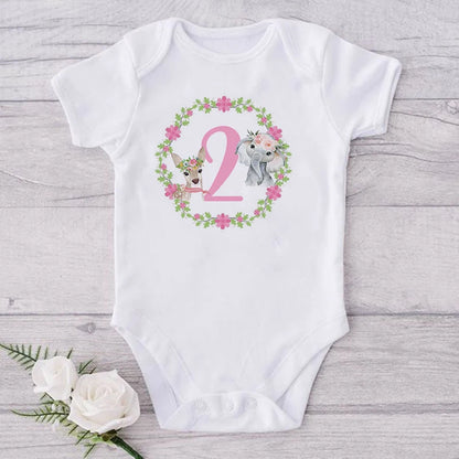 Body Anniversaire Bébé Éléphant Couronne - 1er & 2ème Anniversaire ™