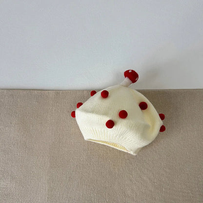 Béret Tricoté Champignon pour Bébé – Bonnet Hiver Mignon et Douillet