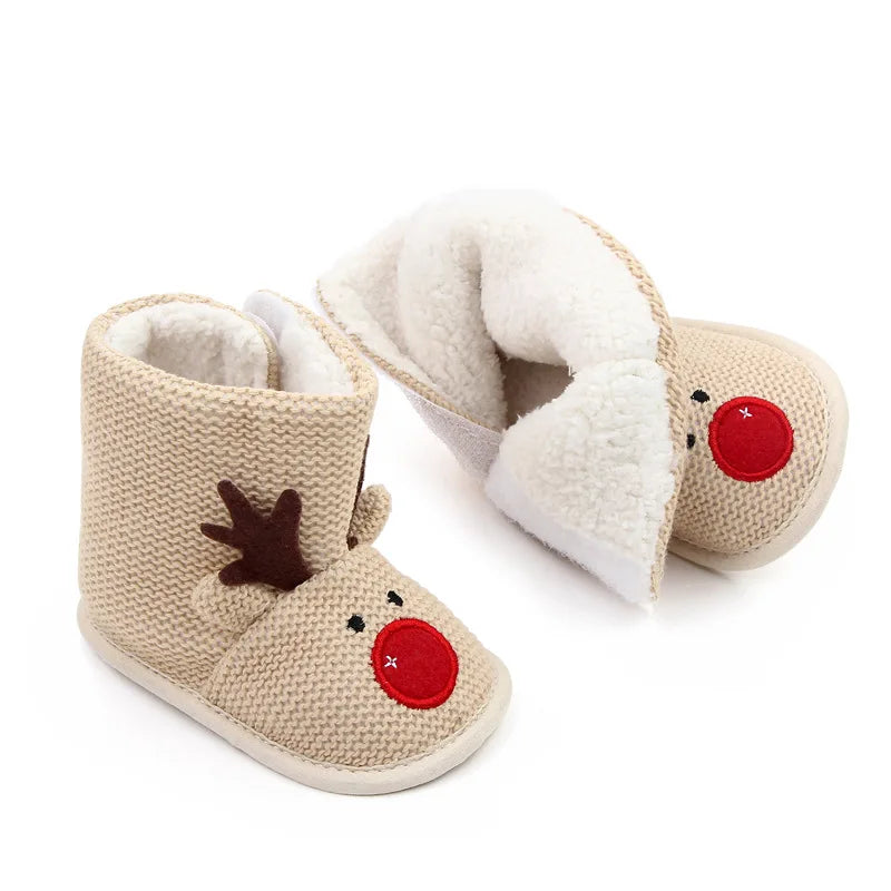 Bottines Bébé Renne Doux Hiver – Chaud & Ultra Mignon