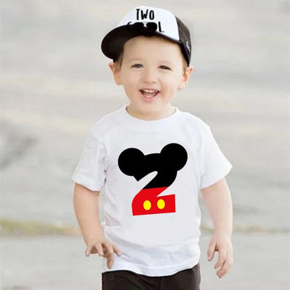 T-shirt Anniversaire Enfant Mickey Mouse - Magie & Photos Souvenirs