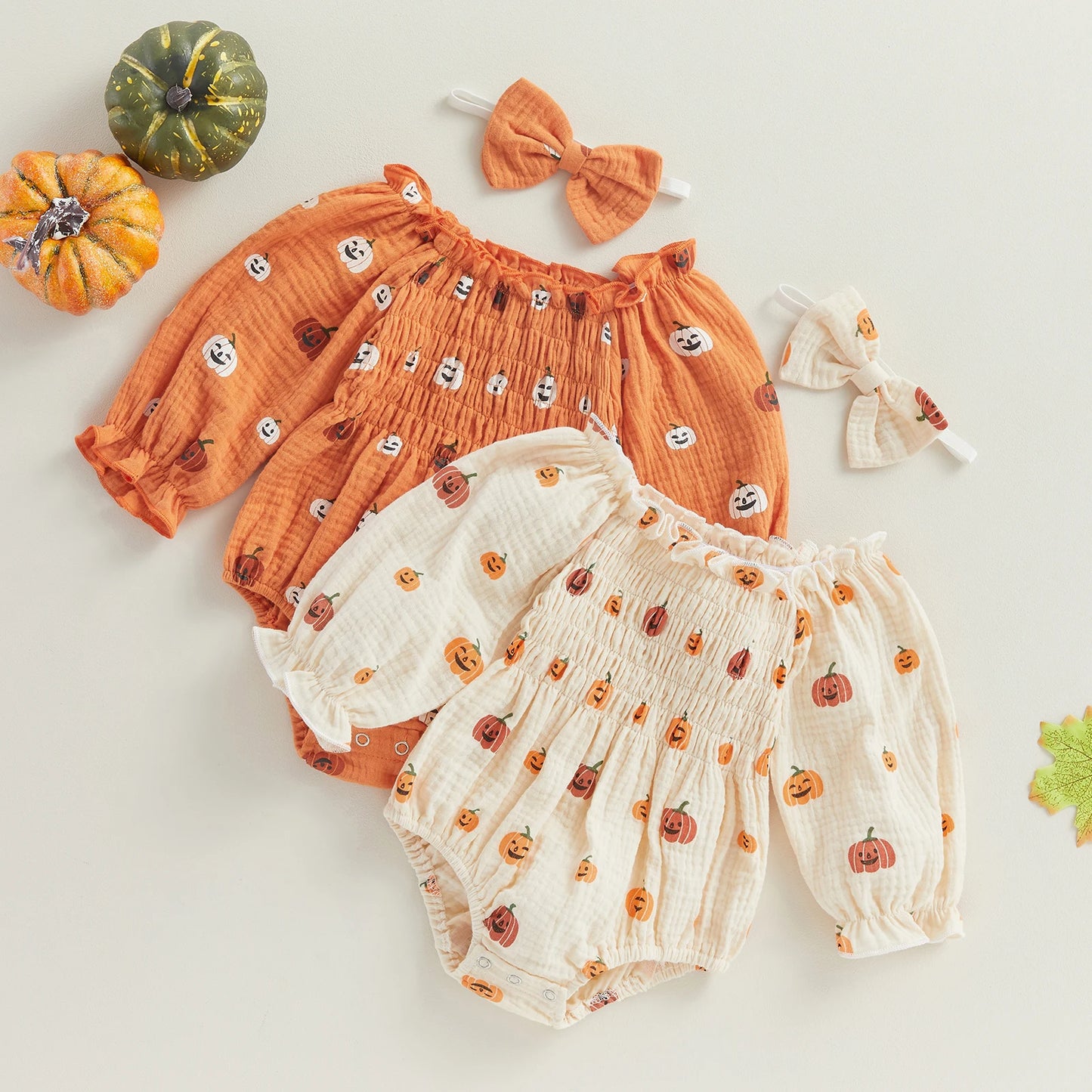 Body citrouille Halloween bébé fille