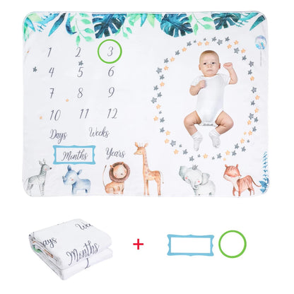 Couverture étape bébé – Souvenirs de croissance | Flanelle