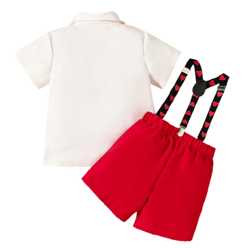 Ensemble garçon Saint-Valentin – Petit gentleman plein d'amour (1 à 6 ans) | Élégant