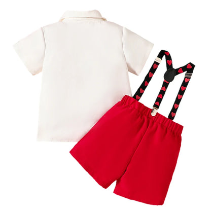 Ensemble garçon Saint-Valentin – Petit gentleman plein d'amour (1 à 6 ans) | Élégant