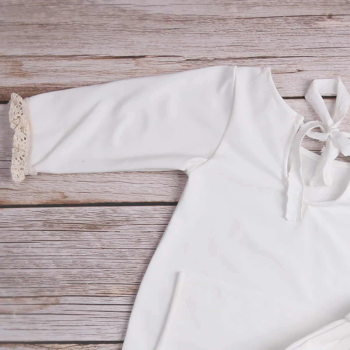 Ensemble photo nouveau-né blanc avec bonnet | Douceur Éternelle