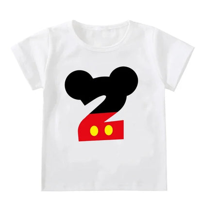 T-shirt Anniversaire Enfant Mickey Mouse - Magie & Photos Souvenirs