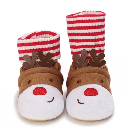 Chaussettes Hiver Bébé – Rouge Festif & Ultra Douillettes