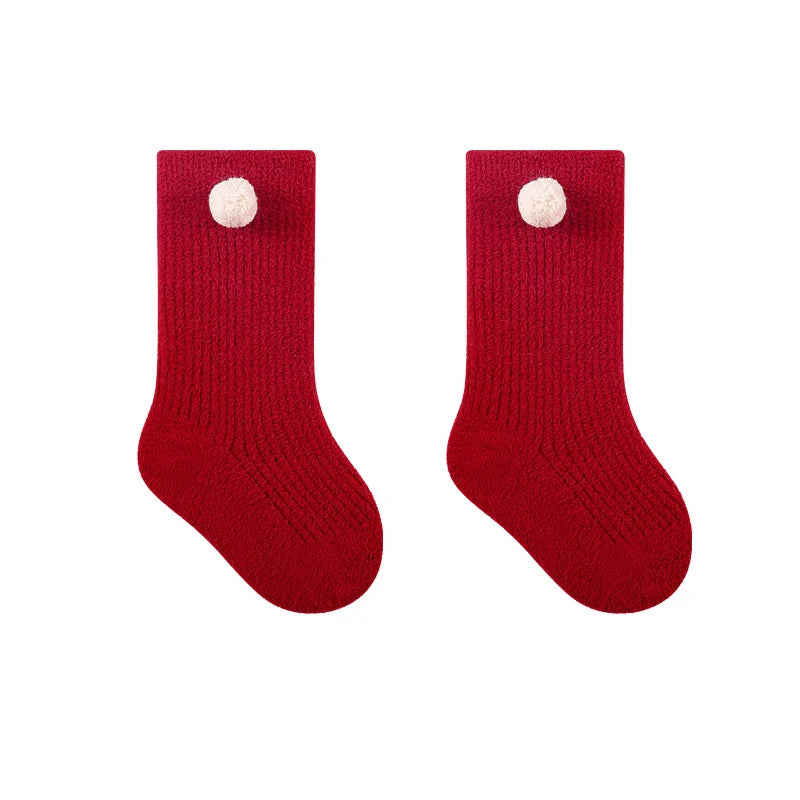 Chaussettes Hiver Bébé « Petits Pas de Noël » – Ultra Douces & Chaudes