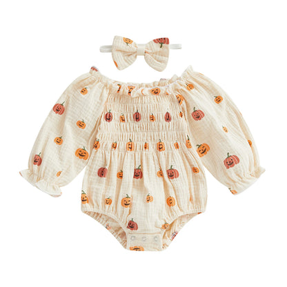 Body citrouille Halloween bébé fille