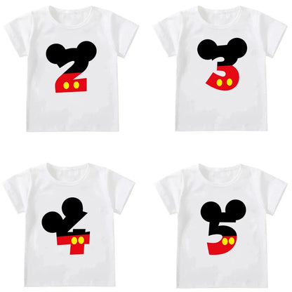 T-shirt Anniversaire Enfant Mickey Mouse - Magie & Photos Souvenirs