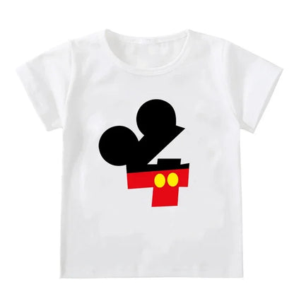 T-shirt Anniversaire Enfant Mickey Mouse - Magie & Photos Souvenirs