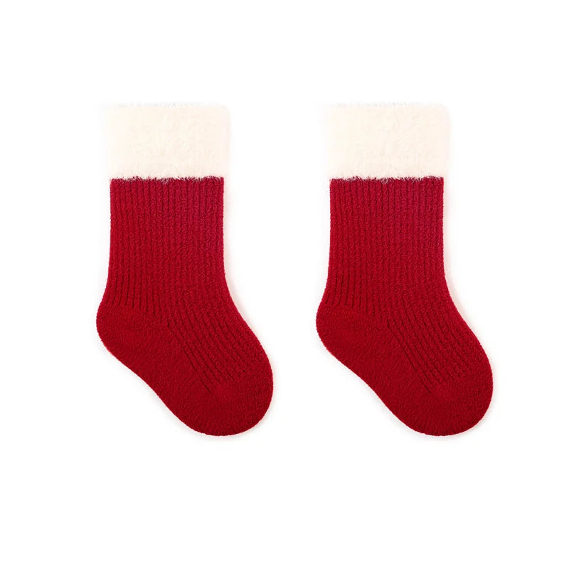 Chaussettes Hiver Bébé « Petits Pas de Noël » – Ultra Douces & Chaudes